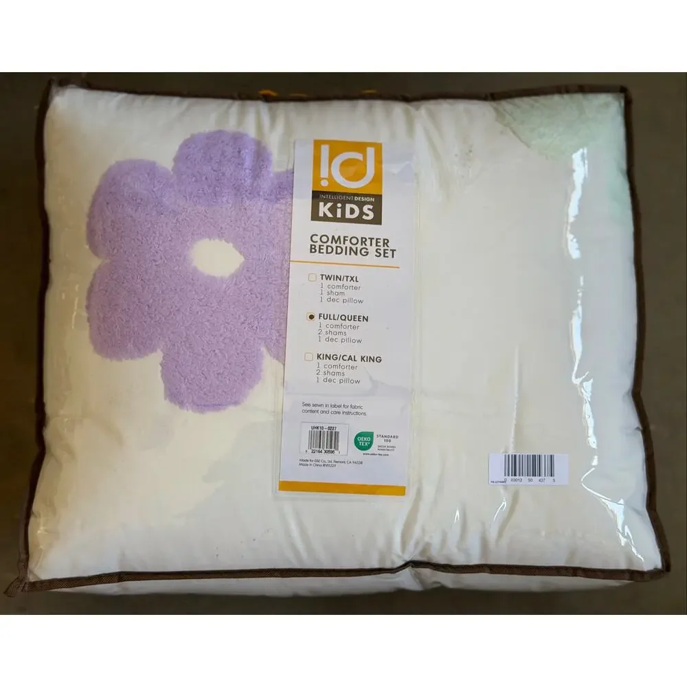 NEW! Intelligent Design 4PC Gracie/Madeline Midweight Comforter Set FULL/QUEEN